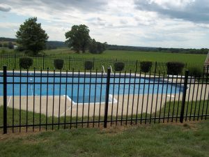 aluminum pool fence provides child safety
