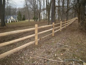 natural wood fence