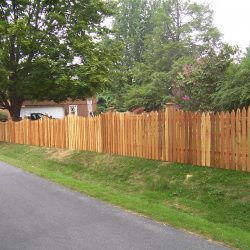 Red Cedar Wood Concave Gothic Picket Fence