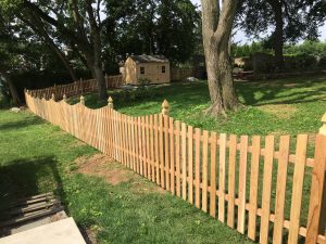 Red Cedar Concave Picket Fence