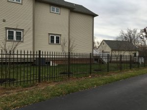 residential black aluminum fence