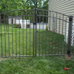 textured bronze aluminum fence gate inspiration