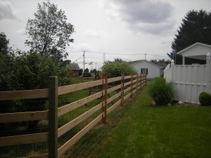 traditional slip board fence for privacy