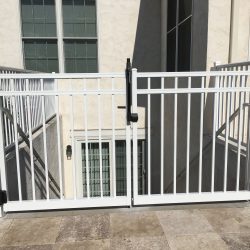 white aluminum fence panels