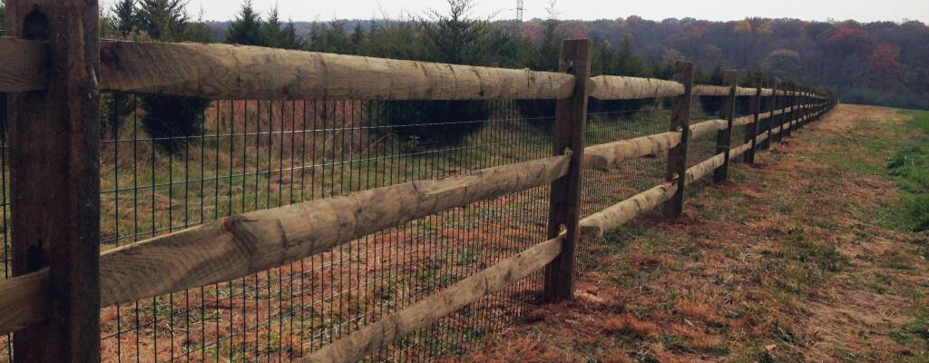 Farm style fence on ranch property