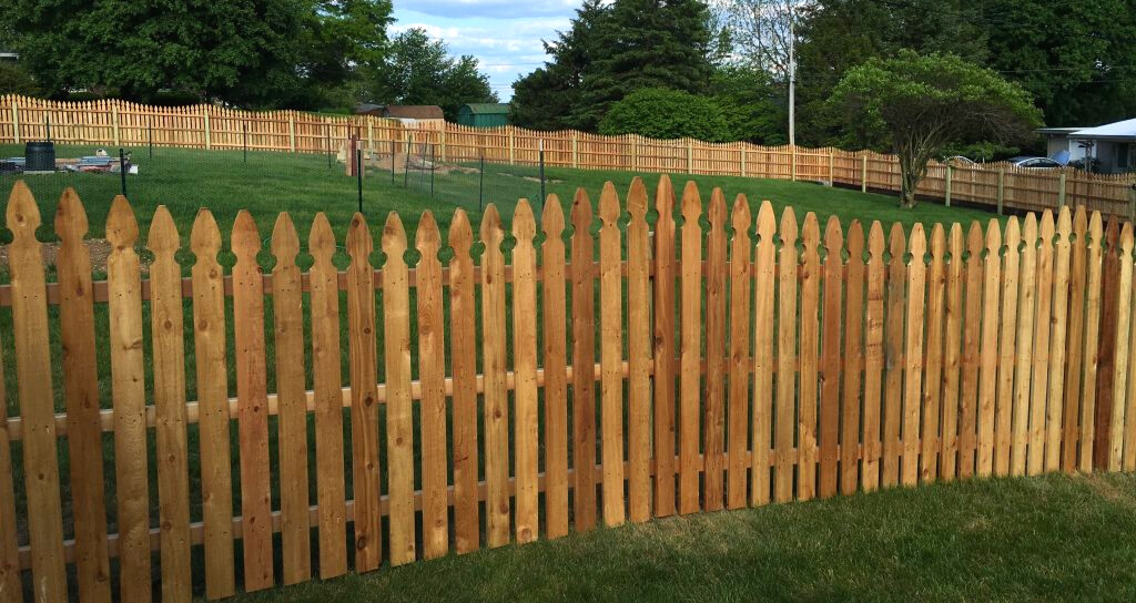 Backyard wood fence replacement in Chester PA
