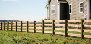 Split rail wood fence installer