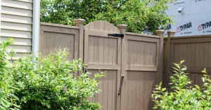 Fence and gate for backyard privacy