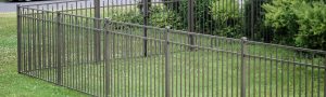 Modern aluminum fence for private yard