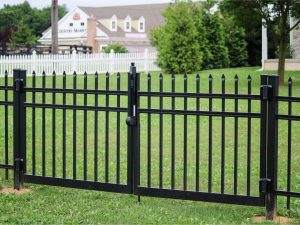 Black aluminum fence installed in lancaster county pa