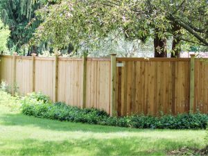 backyard wood fence installed in Chester County PA