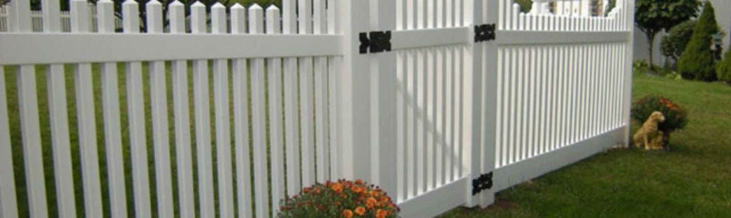 modern white picket fence installed by our fencing contractors