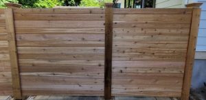 horizontal fence ideas wood in field