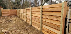 horizontal wood fence ideas shadowbox design